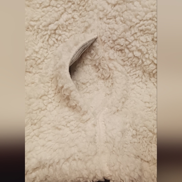 Weatherproof Vintage Cozy Fleece Teddy Jacket Cream and Blue Size S/CH New - Picture 7 of 9